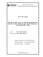 Đồ án tốt nghiệp phân lập và tuyển chọn và xác định môi trường nhân sinh khối của các chủng azotobacter spp 