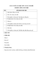 Giáo án môn Âm nhạc lớp 1 sách Cánh Diều - Chủ đề 9: Mừng sinh nhật