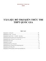 Hệ thống lý thuyết và công thức giải nhanh bài tập toán lớp 101112