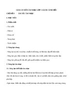 Giáo án môn Âm nhạc lớp 1 sách Cánh Diều - Chủ đề 8: Em yêu âm nhạc