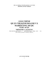 Giáo trình Quản trị kinh doanh và marketing dược - Nghề: Dược (Trình độ Cao đẳng)