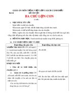 Giáo án môn Tiếng Việt lớp 1 sách Cánh Diều - Bài 44: Kể chuyện: Ba chú lợn con