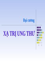 ĐẠI CƯƠNG xạ TRỊ UNG THƯ (UNG THƯ) 