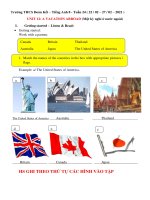 TIẾNG ANH 8 - TUẦN 24 - UNIT 12 - GETTING STARTED, LISTEN AND READ