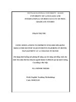 luận văn thạc sĩ sử dụng tình huống mô phỏng để nâng cao kỹ năng nói tiếng anh cho sinh viên năm thứ hai chuyên ngành quản trị khách sạn tại một trường cao đẳng ở hà nội​ 