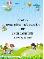 Giáo án Hoạt động trải nghiệm lớp 1 sách Cánh Diều (Trọn bộ cả năm)