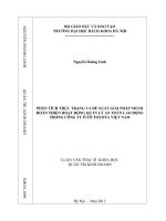 Phân tích thực trạng và đề xuất giải pháp nhằm hoàn thiện hoạt động quản lý an toàn lao động trong Công ty Ô tô Toyota Việt Nam