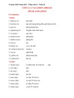 TIẾNG ANH 8 - TUẦN 24 - UNIT 12 - SPEAK AND LISTEN