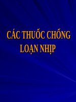 CÁC THUỐC CHỐNG LOẠN NHỊP (nội KHOA) 