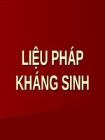 LIỆU PHÁP KHÁNG SINH (nội KHOA) (chữ biến dạng do slide dùng font VNI times, tải về xem bình thường) 