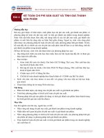 Bài giảng Kế toán tài chính - Bài 4: Kế toán chi phí sản xuất và tính giá thành sản phẩm