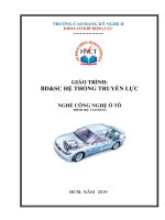Giáo trình Bảo dưỡng và sửa chữa Hệ thống truyền lực - Nghề: Công nghệ ô tô (Dùng cho trình độ Cao đẳng): Phần 1