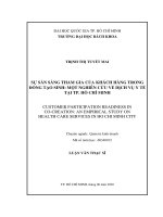 Customer participation readiness in co creation an empirical study on health care services in ho chi minh city  