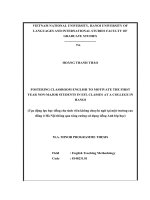 luận văn thạc sĩ tạo động lực học tiếng cho sinh viên không chuyên ngữ tại một trường cao đẳng ở hà nội thông qua tăng cường sử dụng tiếng anh lớp học​ 
