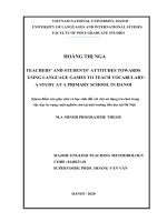 luận văn thạc sĩ quan điểm của giáo viên và học sinh đối với việc sử dụng trò chơi trong việc dạy từ vựng   một nghiên cứu tại một trường tiểu học tại hà nội​ 