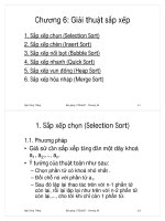 Bài giảng Cấu trúc dữ liệu và giải thuật - Chương 6: Giải thuật sắp xếp