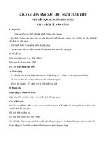 Giáo án môn Đạo đức lớp 1 sách Cánh Diều - Bài 4: Sạch sẽ, gọn gàng