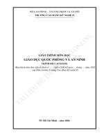Giáo trình môn học Giáo dục Quốc phòng an ninh (Trình độ cao đẳng): Phần 1