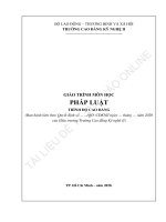 Giáo trình môn học Pháp luật (Trình độ cao đẳng): Phần 1