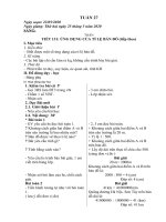 Giáo án tuần 27 lớp 4A - Năm học 2019 -2020