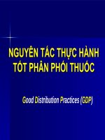 THỰC HÀNH TỐT PHÂN PHỐI THUỐC _ ĐẢM BẢO CHẤT LƯỢNG THUỐC (chữ biến dạng do slide dùng Font VNI-Times, tải về xem bình thường)