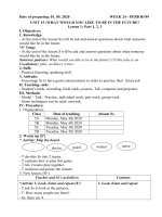 Giáo án Tiếng Anh Lớp 5 - Tuần 24