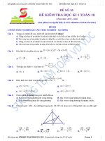 Tổ 6 đợt 11 đề học kỳ 1 toán 10 