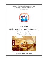 Giáo trình Quản trị chất lượng dịch vụ - Ngành Quản trị nhà hàng (Dùng cho trình độ Cao đẳng)