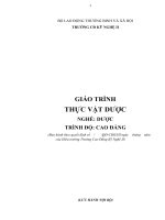 Giáo trình Thực vật dược - Nghề: Dược (Trình độ Cao đẳng): Phần 1