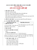 Giáo án môn Tiếng Việt lớp 1 sách Cánh Diều - Bài 32: Kể chuyện: Dê con nghe lời mẹ