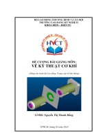 Đề cương bài giảng môn: Vẽ kỹ thuật cơ khí (Dùng cho trình độ Cao đẳng, Trung cấp và liên thông)