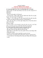 Nội dung bài học môn Lịch sử 6 - Chủ đề: Thời kỳ bắc thuộc và cuộc đấu tranh giành độc lập