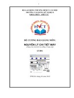 Đề cương bài giảng môn: Nguyên lý chi tiết máy (Dùng cho trình độ Cao đẳng, Trung cấp)