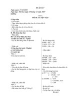 Giáo án tuần 17 lớp 4A - Buổi 1 - Năm học 2019 -2020