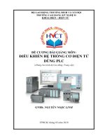 Đề cương bài giảng môn: Điều khiển hệ thống cơ điện tử dùng PLC (Dùng cho trình độ Cao đẳng, Trung cấp)