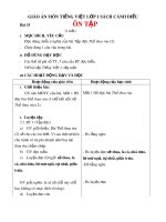 Giáo án môn Tiếng Việt lớp 1 sách Cánh Diều - Bài 33: Ôn tập