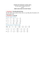 Hướng dẫn học tập lớp 4 môn toán, Bài: Phép cộng phân số (tiếp theo)