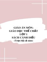 Giáo án môn Giáo dục thể chất lớp 1 sách Cánh Diều (Trọn bộ cả năm)