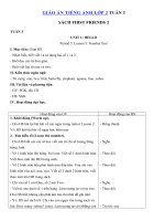 Tải Giáo án Tiếng Anh lớp 2 Tuần 3 sách First Friends 2 - Giáo án môn tiếng Anh lớp 2 theo tuần