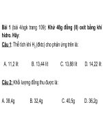 Bài 33: Điều chế Hiđro - Phản ứng thế