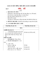 Giáo án môn Tiếng Việt lớp 1 sách Cánh Diều - Bài 67: on, ot
