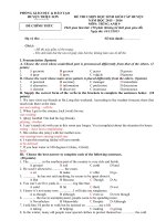 Tải Đề thi chọn học sinh giỏi môn Tiếng Anh lớp 9 huyện Triệu Sơn, Thanh Hóa năm 2015 - 2016 - Đề thi chọn HSG môn Tiếng Anh lớp 9 cấp huyện có đáp án