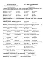 De thi thu Dai hoc mon Anh va dap an