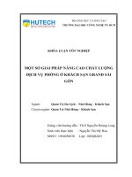 Một số giải pháp nâng cao chất lượng dịch vụ phòng ở khách sạn GRAND sài gòn 