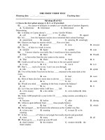 Tải Giáo án Tiếng Anh lớp 10: The first term test - Giáo án điện tử môn Tiếng Anh lớp 10