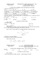 De thi cuoi nam 20102011  Co dap an