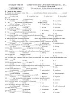 Tải Đề ôn thi vào lớp 10 môn tiếng Anh năm học 2018 - 2019 có đáp án (Đề luyện 5) - Đề ôn thi vào lớp 10 môn tiếng Anh