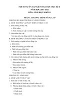 De cuong on tap Hoc ky II mon Sinh Lop 11