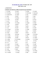 Tải Ôn thi học kì 1 môn Tiếng Anh lớp 9 chương trình mới năm học 2018 - 2019 - Đề kiểm tra Tiếng Anh lớp 9 học kì 1