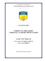 Luận văn Thạc sĩ Kỹ thuật Cơ điện tử: Nghiên cứu điều khiển chính xác vị trí hệ thống cơ khí